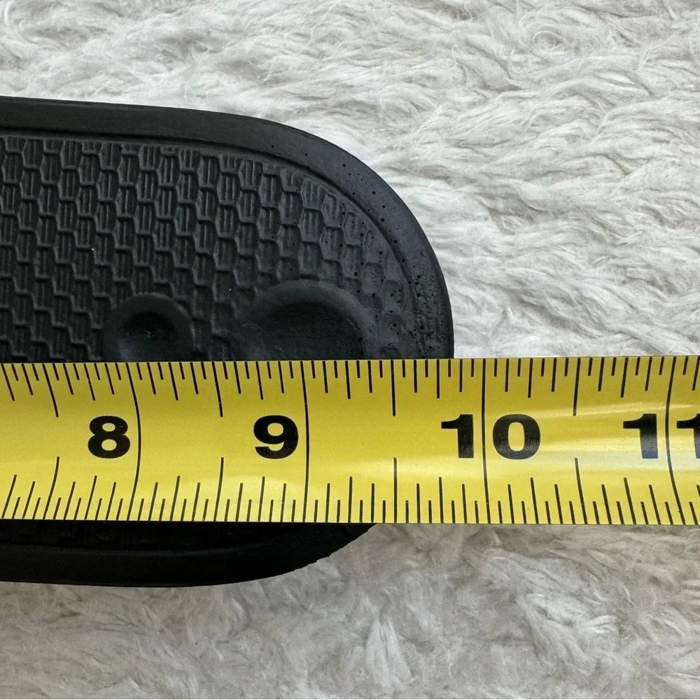 New in Box Balmain Symi Slided Leather Button Shoes Sandals Smooth Black Gold - Picture 15 of 15